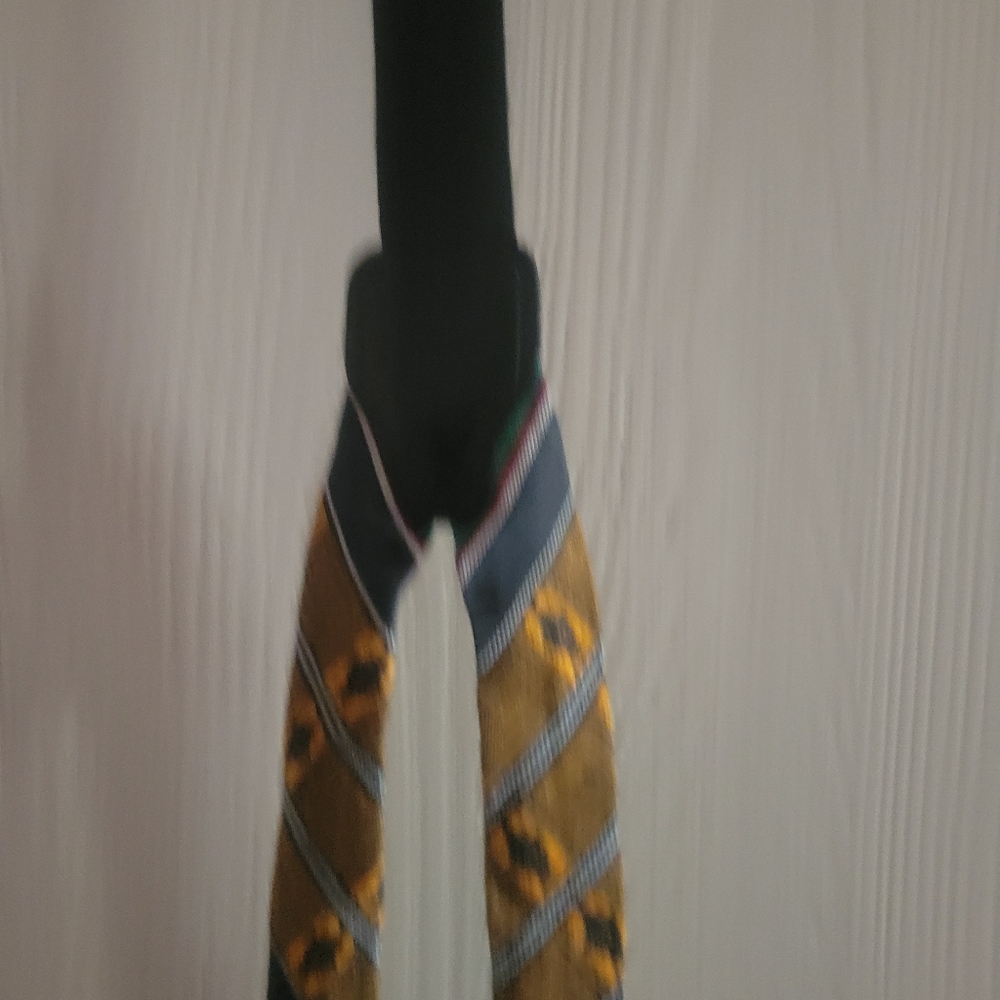 Pelican Suspenders Colorful Stripes Black & Gold Trim - Picture 6 of 10